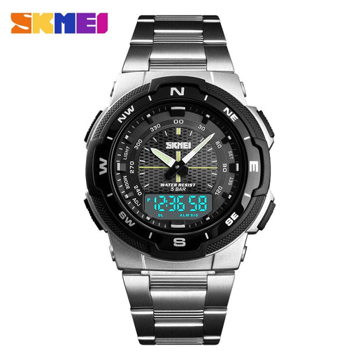 SKMEI 1370 Men Watch Fashion Quartz Sports Watches Stainless Steel Strap Men Watches Top Brand Luxury Business Waterproof Wrist Watch - eZthings USA WE SORT ALL THE CRAZIEST GADGETS, GIZMOS, TOYS & TECHNOLOGY, SO YOU DON'T HAVE TO.