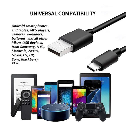 ReHisk Versatile USB-A to USB-C Cable 10 Packs - eZthings USA WE SORT ALL THE CRAZIEST GADGETS, GIZMOS, TOYS & TECHNOLOGY, SO YOU DON'T HAVE TO.