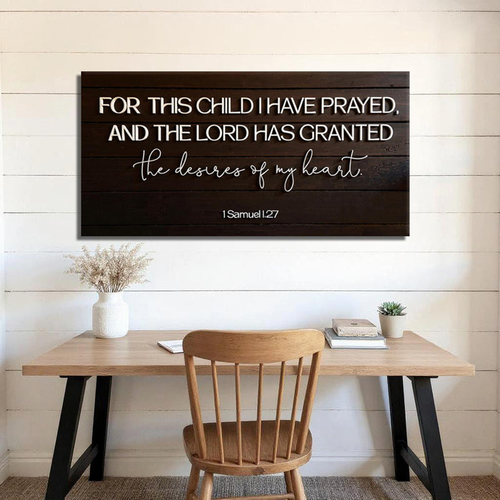 1 Samuel 1:27 - For This Child I Have Prayed Sign V