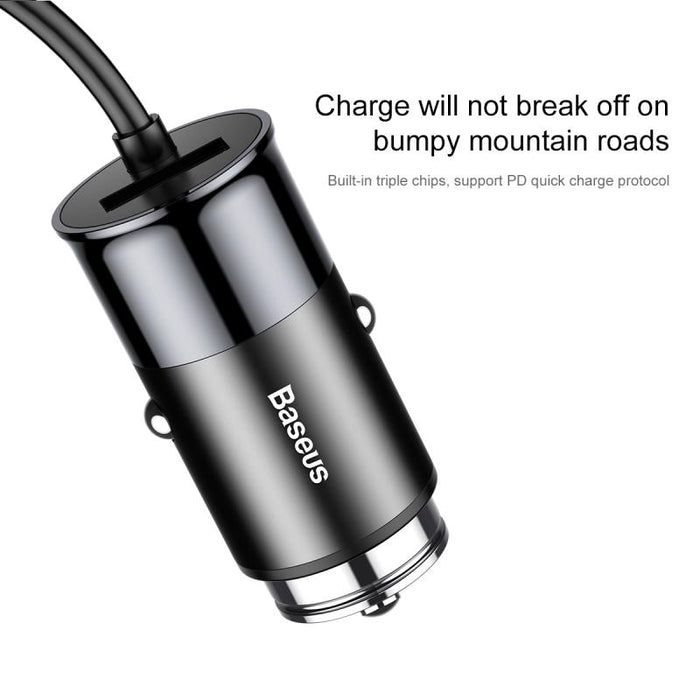 Baseus 4 USB Multi Expander Car Charger 5.5A Adaptador de cargador de coche rápido de 4 puertos