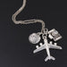 Wanderlust Passport Earth Airplane Necklaces & Pendants Silver Travling Handmade Jewelry - eZthings USA WE SORT ALL THE CRAZIEST GADGETS, GIZMOS, TOYS & TECHNOLOGY, SO YOU DON'T HAVE TO.