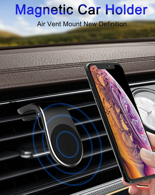 eThings Magnetic Car Phone Holder L Shape Air Vent Mount Stand in Car GPS Mobile Phone Holder For iPhone X Samsung S9 Xiaomi - eZthings USA WE SORT ALL THE CRAZIEST GADGETS, GIZMOS, TOYS & TECHNOLOGY, SO YOU DON'T HAVE TO.