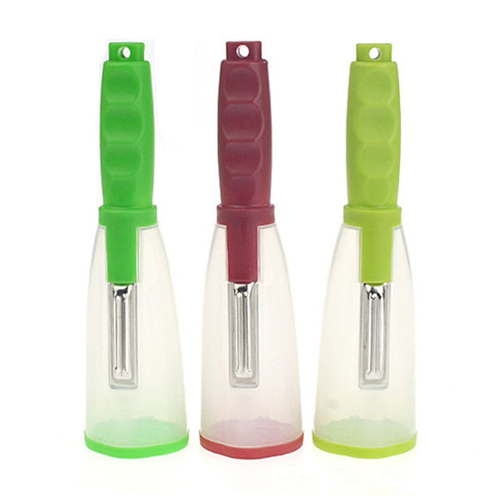 Peeler With Rubbish Bin Stainless Steel Multi-function Vegetable Peeler Cutter Peeler Potato Carrot Grater Kitchen Tool Gadgets - eZthings USA WE SORT ALL THE CRAZIEST GADGETS, GIZMOS, TOYS & TECHNOLOGY, SO YOU DON'T HAVE TO.