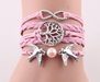 Fashion Infinity Tree flying birds charm Imitation Pearl Leather braid women wrap bracelet Bracelets & Bangles for women jewelry - eZthings USA WE SORT ALL THE CRAZIEST GADGETS, GIZMOS, TOYS & TECHNOLOGY, SO YOU DON'T HAVE TO.