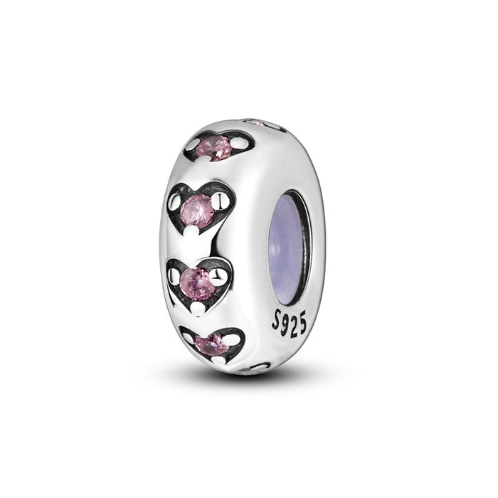 Copper plated S925 silver FOREVER colorful heart clip beads string DIY bracelet necklace - eZthings USA WE SORT ALL THE CRAZIEST GADGETS, GIZMOS, TOYS & TECHNOLOGY, SO YOU DON'T HAVE TO.