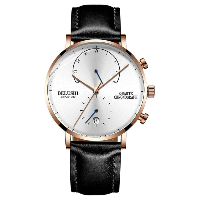 Quartz Watch Men Watches Modern Chronograph Men Watch Leather Strap Watches Man Imitation Luxury Belushi 537 Men'S Sports Watch - eZthings USA WE SORT ALL THE CRAZIEST GADGETS, GIZMOS, TOYS & TECHNOLOGY, SO YOU DON'T HAVE TO.