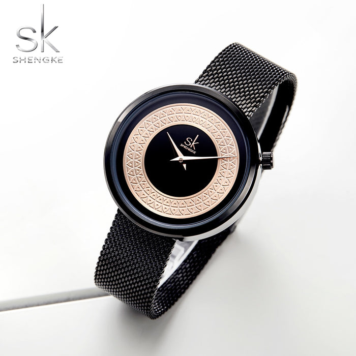 Female Watch Women Metal Mesh Fashion Clock Vintage Design Ladies Watch - eZthings USA WE SORT ALL THE CRAZIEST GADGETS, GIZMOS, TOYS & TECHNOLOGY, SO YOU DON'T HAVE TO.