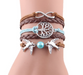 Fashion Infinity Tree flying birds charm Imitation Pearl Leather braid women wrap bracelet Bracelets & Bangles for women jewelry - eZthings USA WE SORT ALL THE CRAZIEST GADGETS, GIZMOS, TOYS & TECHNOLOGY, SO YOU DON'T HAVE TO.
