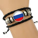 Country Flags Leather Bracelets - eZthings USA WE SORT ALL THE CRAZIEST GADGETS, GIZMOS, TOYS & TECHNOLOGY, SO YOU DON'T HAVE TO.