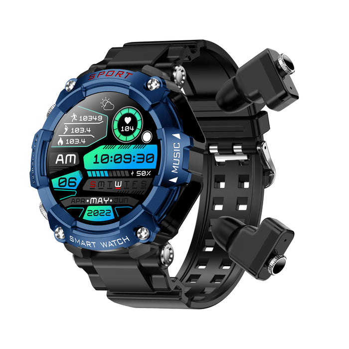 eThings T96 Smart Watch TWS 2 in 1 Bluetooth HD Call Recording Local Playback Health Monitoring - eZthings USA WE SORT ALL THE CRAZIEST GADGETS, GIZMOS, TOYS & TECHNOLOGY, SO YOU DON'T HAVE TO.