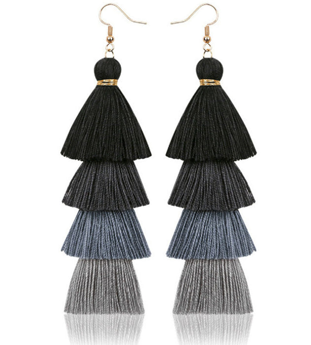 Handmade Tassel Earrings Women's European And American National Style Long Earrings Bohemian Fashion Earrings - eZthings USA WE SORT ALL THE CRAZIEST GADGETS, GIZMOS, TOYS & TECHNOLOGY, SO YOU DON'T HAVE TO.