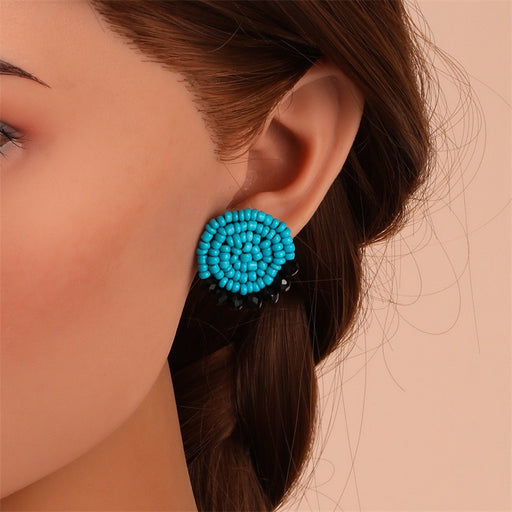 Fashionable geometric crystal handmade rice bead earrings - eZthings USA WE SORT ALL THE CRAZIEST GADGETS, GIZMOS, TOYS & TECHNOLOGY, SO YOU DON'T HAVE TO.