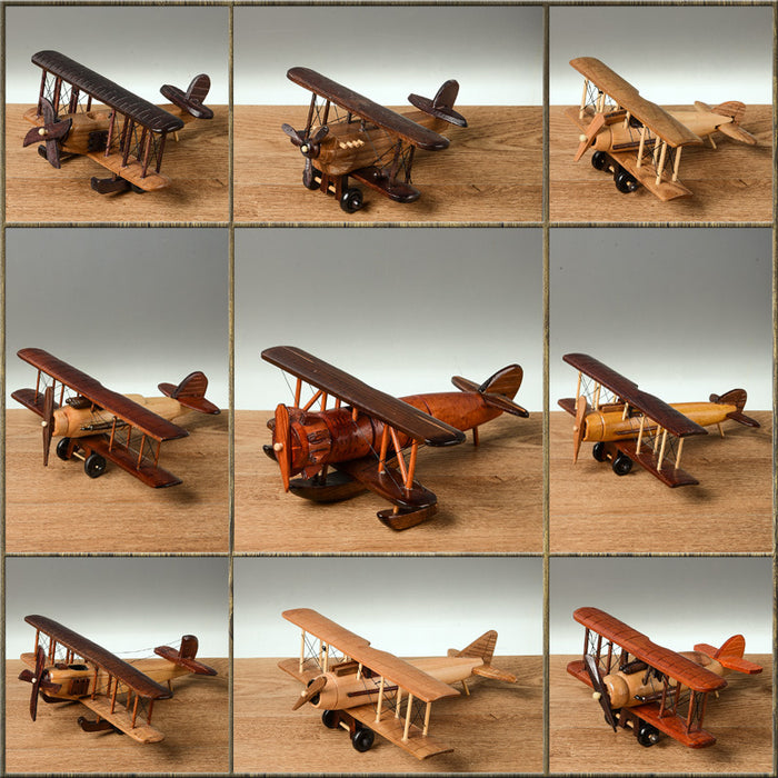 Retro Wooden Aircraft Ornaments Creative Home Desktop Aircraft Model Decorative Ornaments Wooden Crafts - eZthings USA WE SORT ALL THE CRAZIEST GADGETS, GIZMOS, TOYS & TECHNOLOGY, SO YOU DON'T HAVE TO.