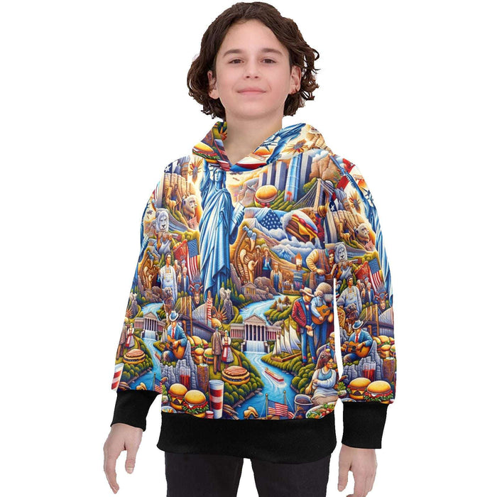 NYC Liberty Dream USA Big Boys' Long Sleeve Hoodie H57