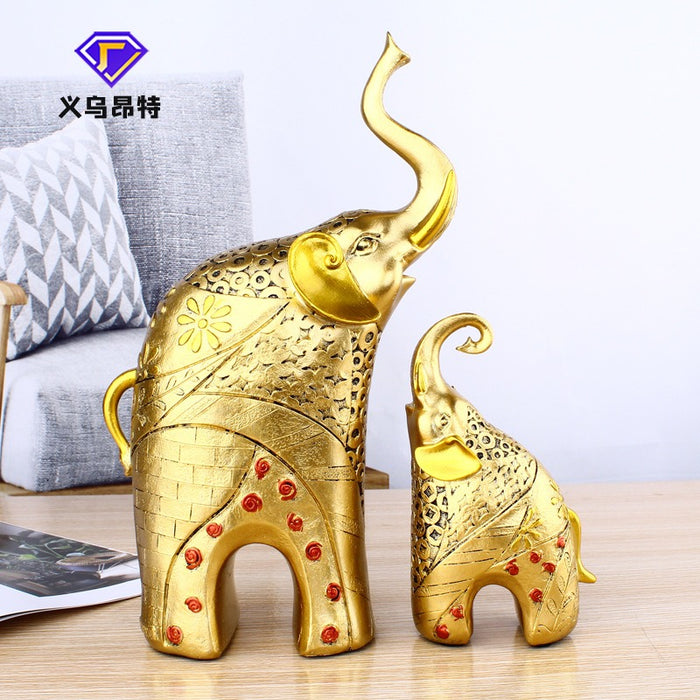 Resin Crafts European Style Couple Elephant Living Room Home Decoration Wine Cabinet Study Decoration Wedding Gift - eZthings USA WE SORT ALL THE CRAZIEST GADGETS, GIZMOS, TOYS & TECHNOLOGY, SO YOU DON'T HAVE TO.