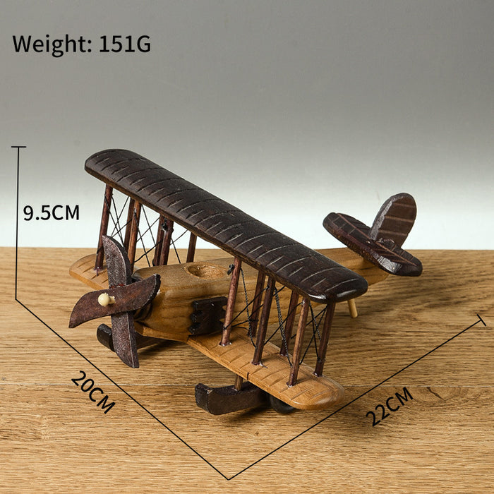 Retro Wooden Aircraft Ornaments Creative Home Desktop Aircraft Model Decorative Ornaments Wooden Crafts - eZthings USA WE SORT ALL THE CRAZIEST GADGETS, GIZMOS, TOYS & TECHNOLOGY, SO YOU DON'T HAVE TO.