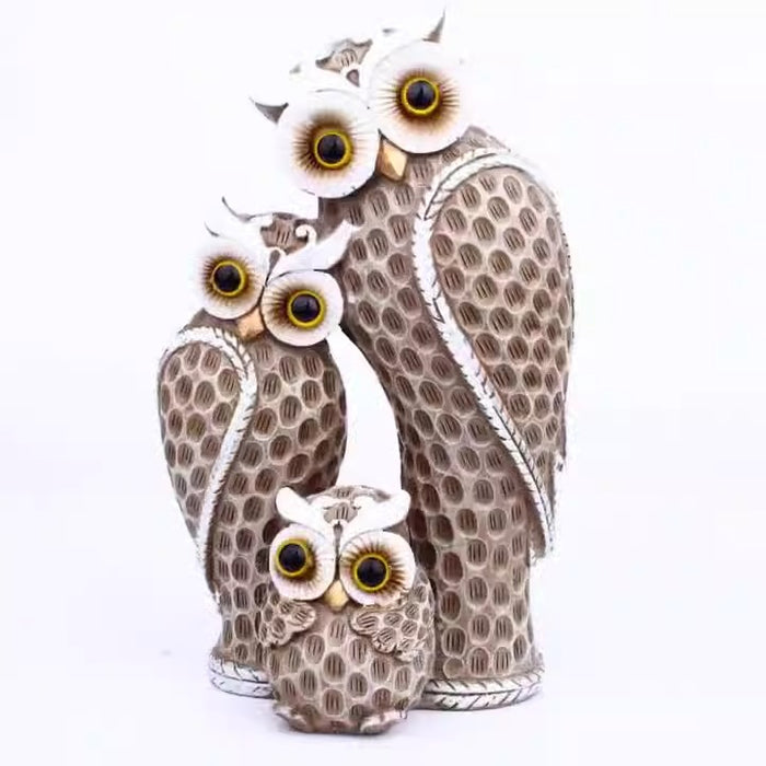 Modern minimalist three family owl animal light luxury decorations, home decor, living room, desk crafts - eZthings USA WE SORT ALL THE CRAZIEST GADGETS, GIZMOS, TOYS & TECHNOLOGY, SO YOU DON'T HAVE TO.