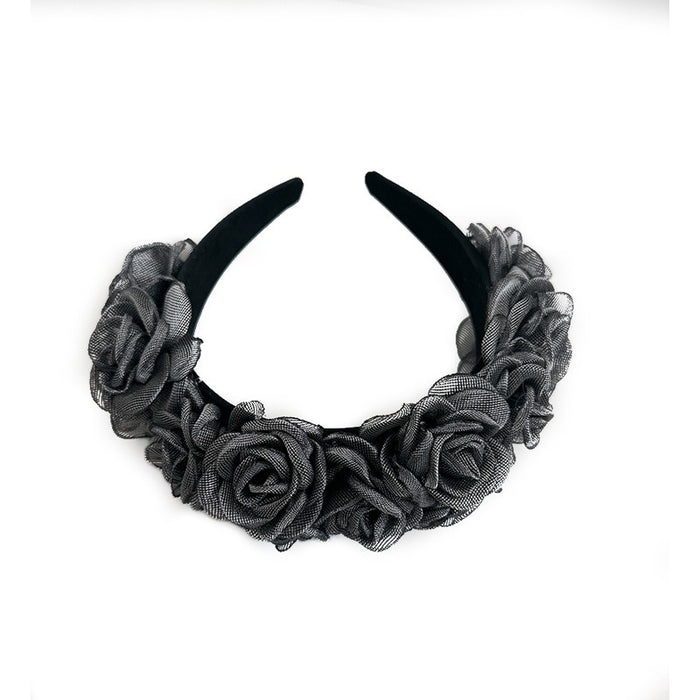 Fashionable handmade snow yarn flower headband