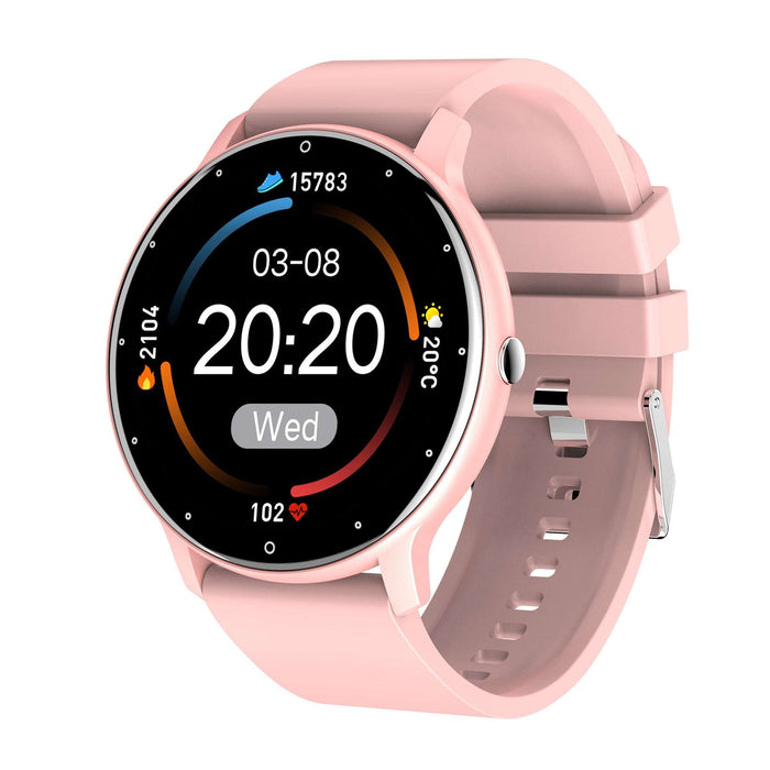 eThings New ZL02D Smart Watch Heart Rate Blood Pressure Sleep Meter Step Circular Screen Sports Ladies Men's Watch Ring