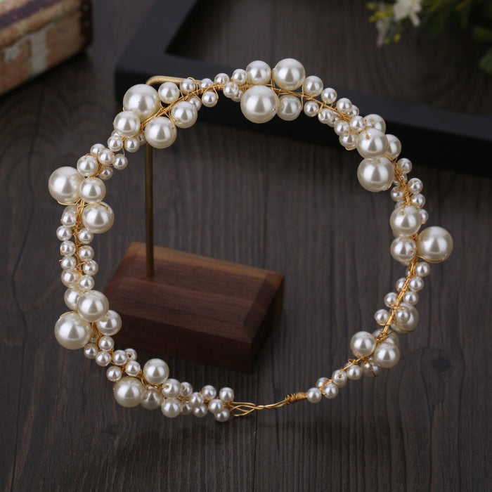 Handmade pearl twisted bead beaded soft chain headband headwear - eZthings USA WE SORT ALL THE CRAZIEST GADGETS, GIZMOS, TOYS & TECHNOLOGY, SO YOU DON'T HAVE TO.