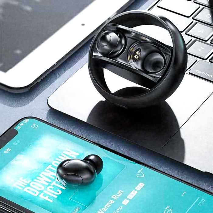 eThings H8 Stereo Sports Wireless Bluetooth Headset TWS 5.0 Binaural Mini In-Ear Rotating Headset - eZthings USA WE SORT ALL THE CRAZIEST GADGETS, GIZMOS, TOYS & TECHNOLOGY, SO YOU DON'T HAVE TO.