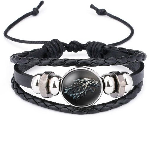 Game of Thrones House Stark Wolf Leather Bracelets - eZthings USA WE SORT ALL THE CRAZIEST GADGETS, GIZMOS, TOYS & TECHNOLOGY, SO YOU DON'T HAVE TO.