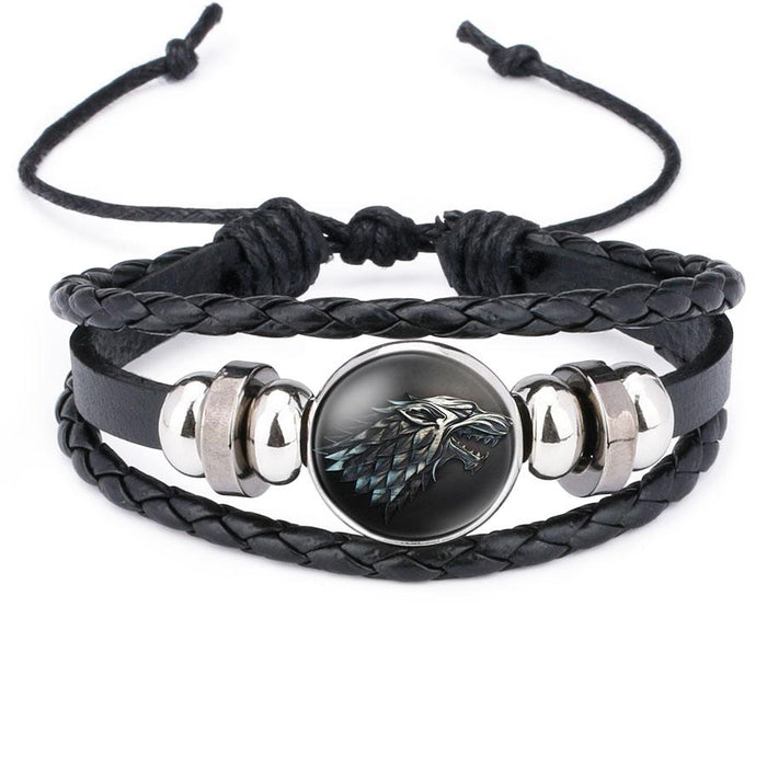 Game of Thrones House Stark Wolf Leather Bracelets - eZthings USA WE SORT ALL THE CRAZIEST GADGETS, GIZMOS, TOYS & TECHNOLOGY, SO YOU DON'T HAVE TO.