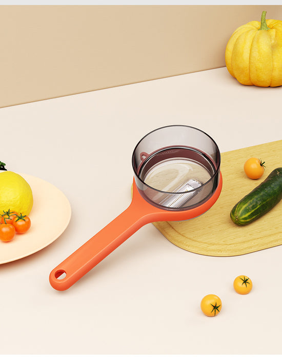 Kitchen Multi-Functional Peeler With Bucket Storage Scratcher Fruit Peeling Knife Storage Peeler Kitchen Gadgets