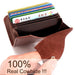 Genuine Leather Card Wallet for Men and Women Cowhide Business Card Holder Credit Card Purse - eZthings USA WE SORT ALL THE CRAZIEST GADGETS, GIZMOS, TOYS & TECHNOLOGY, SO YOU DON'T HAVE TO.