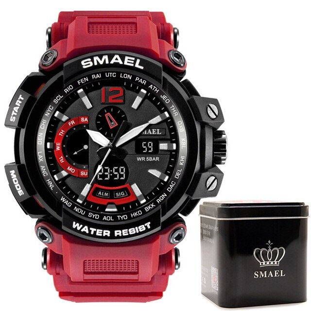 SMAEL 1702 Top Brand Luxury Sport Watch Men Digital Watches 5Bar Waterproof Military Dual Display Wristwatches Relogio Masculino - eZthings USA WE SORT ALL THE CRAZIEST GADGETS, GIZMOS, TOYS & TECHNOLOGY, SO YOU DON'T HAVE TO.