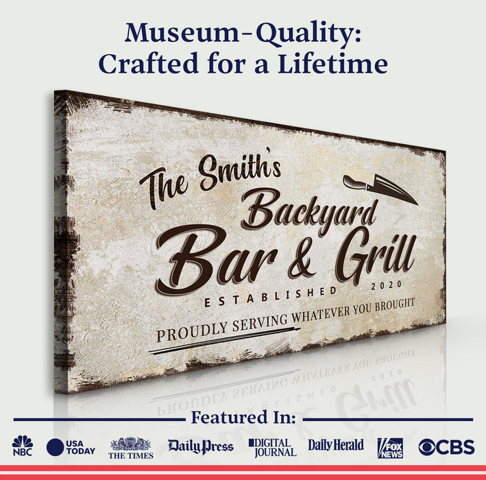 Backyard Bar & Grill Sign XVI