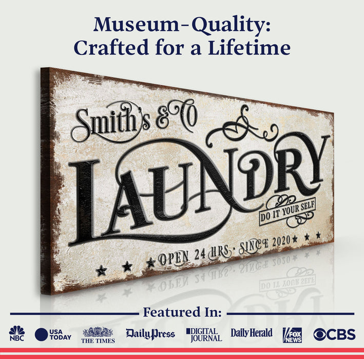 The Laundry Room Sign VI