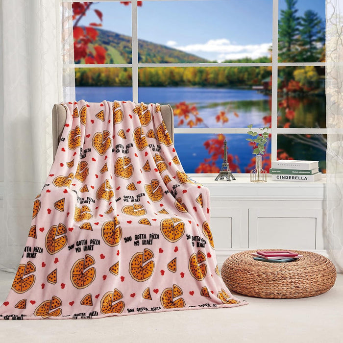 Valentine's Day Heart-Themed Throw Blanket – Ultra Plush, Soft, Cozy, and Luxurious Fleece, 50" x 60"