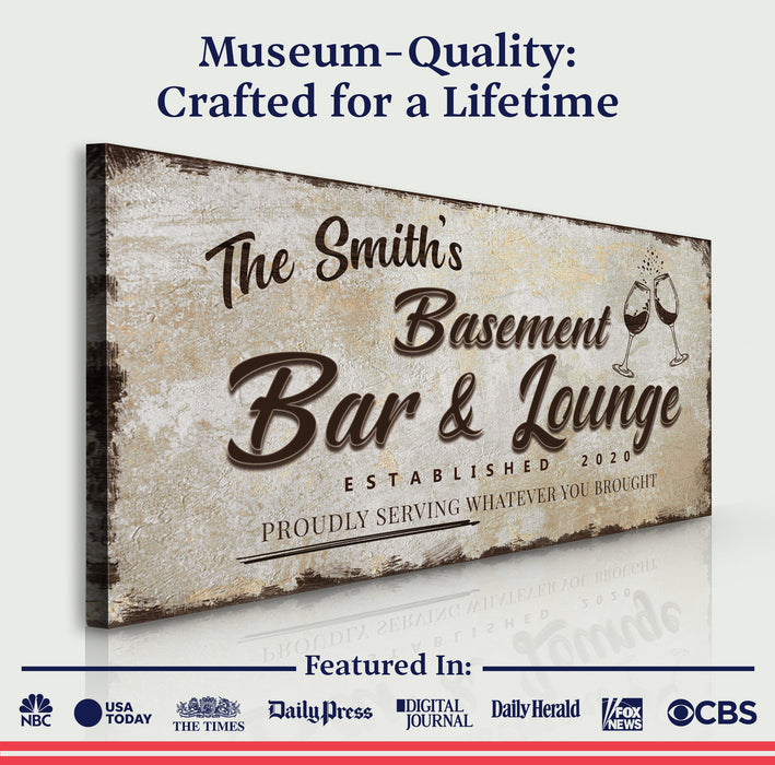 Basement Bar And Lounge Sign II