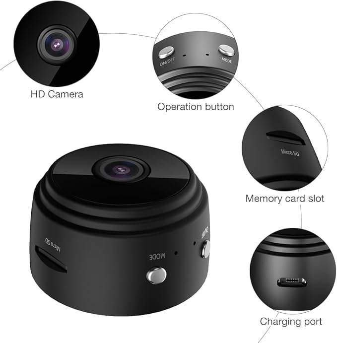 Mini Camera WiFi Night Vision Audio Video Recorder Spy Cam - eZthings USA WE SORT ALL THE CRAZIEST GADGETS, GIZMOS, TOYS & TECHNOLOGY, SO YOU DON'T HAVE TO.