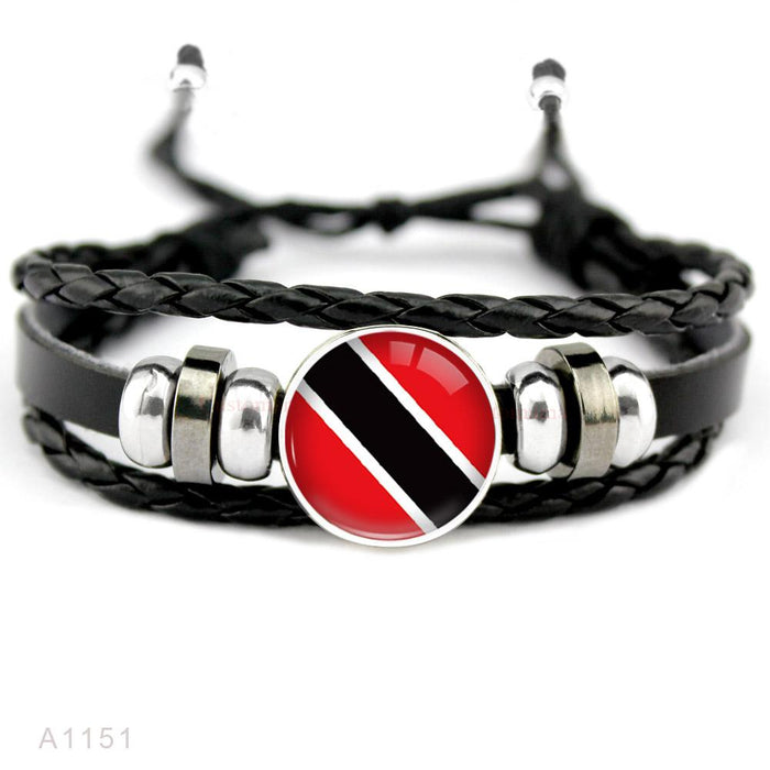 Country Flags Leather Bracelets - eZthings USA WE SORT ALL THE CRAZIEST GADGETS, GIZMOS, TOYS & TECHNOLOGY, SO YOU DON'T HAVE TO.