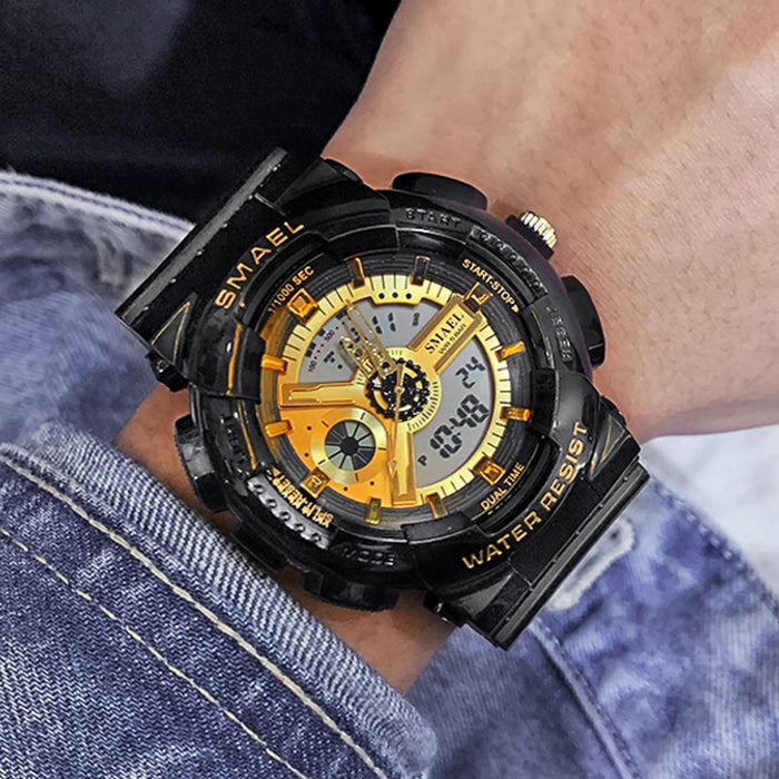 SMAEL 8026 Top Brand Men's Watches Luxury LED Sport Waterproof Military Watch Men Casual Digital Chronograph Clock Relogios Masculino - eZthings USA WE SORT ALL THE CRAZIEST GADGETS, GIZMOS, TOYS & TECHNOLOGY, SO YOU DON'T HAVE TO.