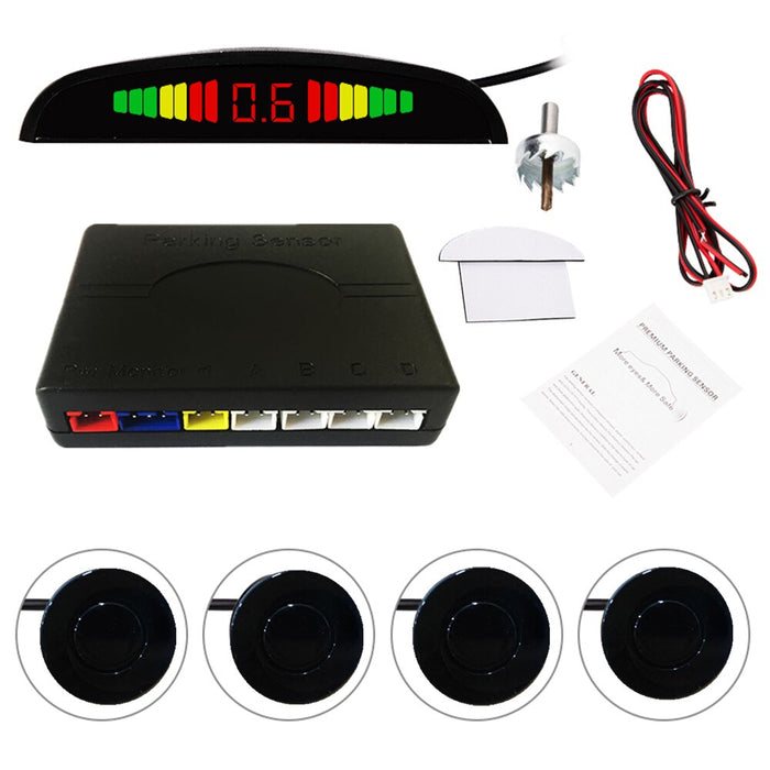 Car Auto Parktronic LED Parking Radar With 4 Parking Sensors Backup Car Parking Radar Monitor Detector System Backlight Display - eZthings USA WE SORT ALL THE CRAZIEST GADGETS, GIZMOS, TOYS & TECHNOLOGY, SO YOU DON'T HAVE TO.