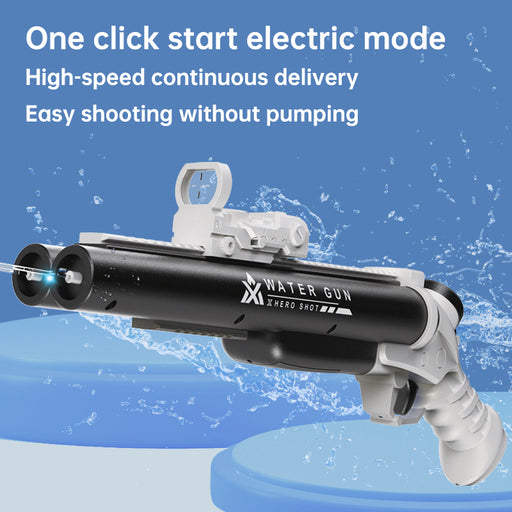 Double tube electric water gun outdoor water play and war toy - eZthings USA WE SORT ALL THE CRAZIEST GADGETS, GIZMOS, TOYS & TECHNOLOGY, SO YOU DON'T HAVE TO.