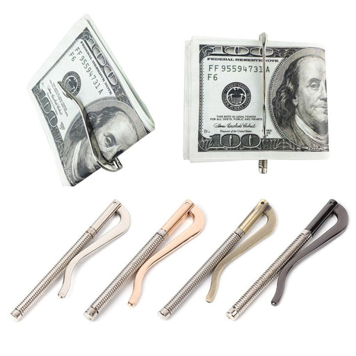 Unisex Metal Bifold Money Clip Clamp Cash Holder Men Women Bar Wallet Replace Parts Spring Clip - eZthings USA WE SORT ALL THE CRAZIEST GADGETS, GIZMOS, TOYS & TECHNOLOGY, SO YOU DON'T HAVE TO.