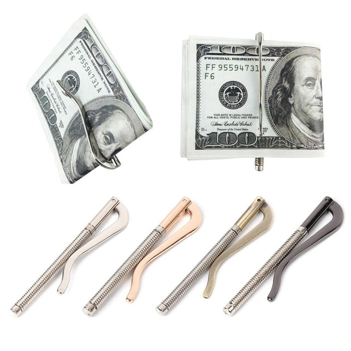 Unisex Metal Bifold Money Clip Clamp Cash Holder Men Women Bar Wallet Replace Parts Spring Clip - eZthings USA WE SORT ALL THE CRAZIEST GADGETS, GIZMOS, TOYS & TECHNOLOGY, SO YOU DON'T HAVE TO.
