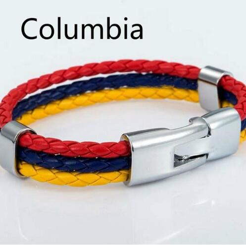 National Flag Leather Bracelets Sports Football Fans Jewelry - eZthings USA WE SORT ALL THE CRAZIEST GADGETS, GIZMOS, TOYS & TECHNOLOGY, SO YOU DON'T HAVE TO.