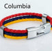 National Flag Leather Bracelets Sports Football Fans Jewelry - eZthings USA WE SORT ALL THE CRAZIEST GADGETS, GIZMOS, TOYS & TECHNOLOGY, SO YOU DON'T HAVE TO.