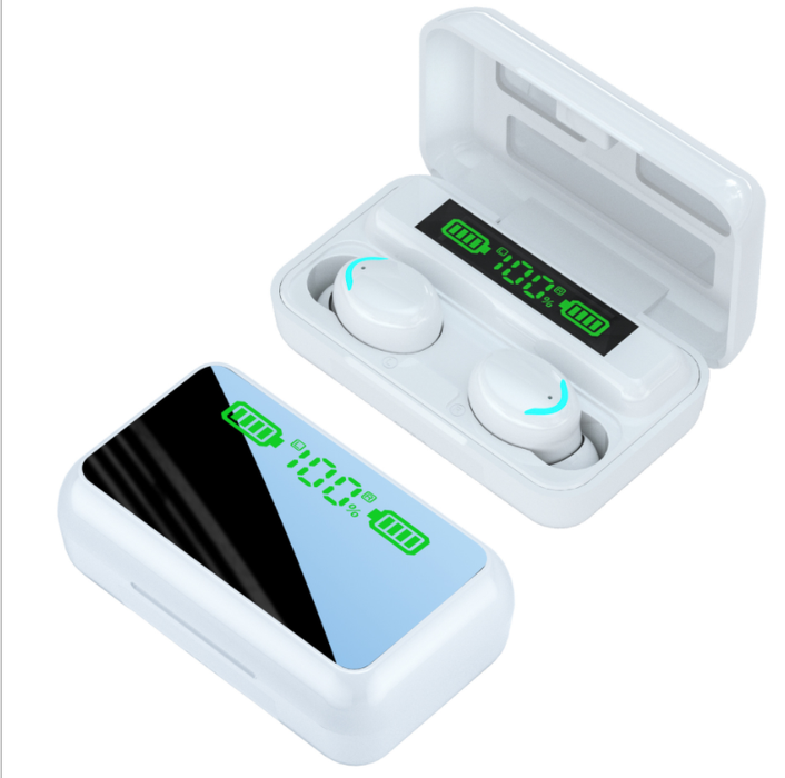 eThings F9-5c Bluetooth headset smiley face F9 Bluetooth headset TWS wireless headset touch digital display