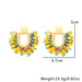 Fashion U-shaped handmade beaded flower earrings - eZthings USA WE SORT ALL THE CRAZIEST GADGETS, GIZMOS, TOYS & TECHNOLOGY, SO YOU DON'T HAVE TO.