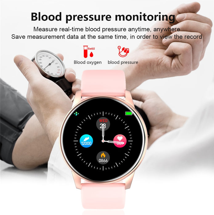 eThings Women Smart Watch Real-time Weather Forecast Activity Tracker Heart Rate Monitor Sports Ladies Smart Watch Men For Android IOS - eZthings USA WE SORT ALL THE CRAZIEST GADGETS, GIZMOS, TOYS & TECHNOLOGY, SO YOU DON'T HAVE TO.