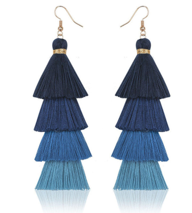 Handmade Tassel Earrings Women's European And American National Style Long Earrings Bohemian Fashion Earrings - eZthings USA WE SORT ALL THE CRAZIEST GADGETS, GIZMOS, TOYS & TECHNOLOGY, SO YOU DON'T HAVE TO.
