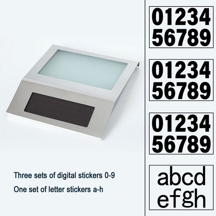 Solar LED Address Sign – Stainless Steel House Number Light with White LEDs, Waterproof, Customizable Numbers & Letters, Auto On/Off, 7.86 x 7.07 Inches - eZthings USA WE SORT ALL THE CRAZIEST GADGETS, GIZMOS, TOYS & TECHNOLOGY, SO YOU DON'T HAVE TO.