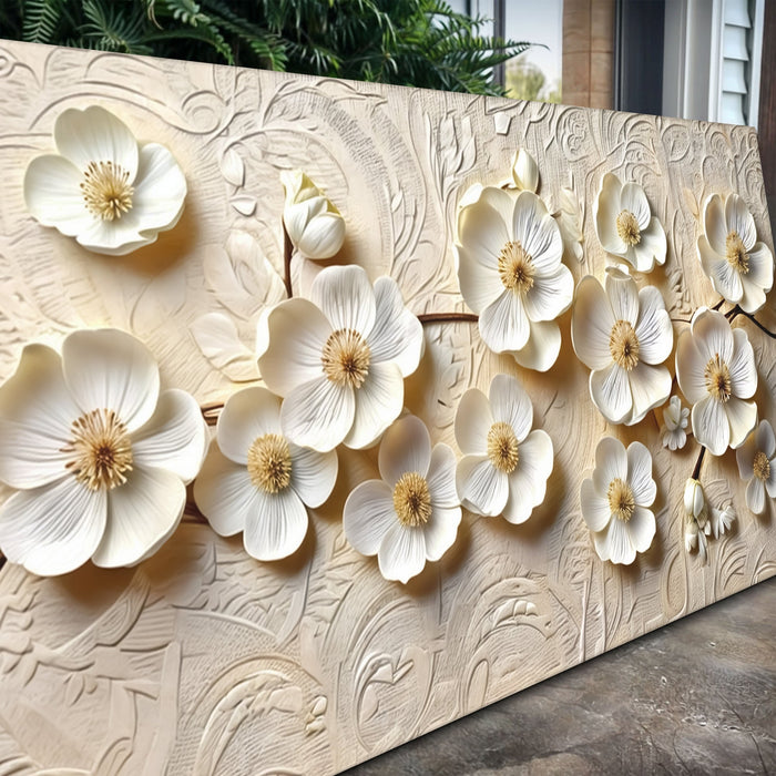 White Blossom Serenade Wall Art