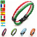 National Flag Leather Bracelets Sports Football Fans Jewelry - eZthings USA WE SORT ALL THE CRAZIEST GADGETS, GIZMOS, TOYS & TECHNOLOGY, SO YOU DON'T HAVE TO.